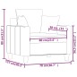 vidaXL Sessel Creme 60 cm Stoff vidaXL Sessel Creme 60 cm Stoff