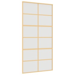 vidaXL Schiebetür Golden 102,5x205 cm Matt ESG-Glas und Aluminium