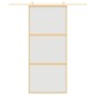 vidaXL Schiebetür Golden 90x205 cm Matt ESG-Glas und Aluminium vidaXL Schiebetür Golden 90x205 cm Matt ESG-Glas und Aluminium