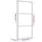 vidaXL Schiebetür Golden 90x205 cm Matt ESG-Glas und Aluminium vidaXL Schiebetür Golden 90x205 cm Matt ESG-Glas und Aluminium