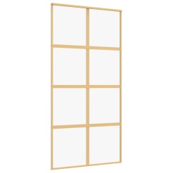 vidaXL Schiebetür Golden 102,5x205 cm ESG-Klarglas und Aluminium
