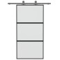 vidaXL Schiebetür Schwarz 102,5x205 cm Hartglas und Aluminium vidaXL Schiebetür Schwarz 102,5x205 cm Hartglas und Aluminium