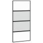vidaXL Schiebetür Schwarz 102,5x205 cm Hartglas und Aluminium vidaXL Schiebetür Schwarz 102,5x205 cm Hartglas und Aluminium