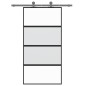 vidaXL Schiebetür Schwarz 102,5x205 cm Hartglas und Aluminium vidaXL Schiebetür Schwarz 102,5x205 cm Hartglas und Aluminium