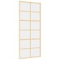 vidaXL Schiebetür Golden 90x205 cm ESG-Klarglas und Aluminium vidaXL Schiebetür Golden 90x205 cm ESG-Klarglas und Aluminium