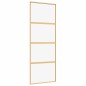 vidaXL Schiebetür Golden 76x205 cm ESG-Klarglas und Aluminium vidaXL Schiebetür Golden 76x205 cm ESG-Klarglas und Aluminium
