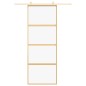 vidaXL Schiebetür Golden 76x205 cm ESG-Klarglas und Aluminium vidaXL Schiebetür Golden 76x205 cm ESG-Klarglas und Aluminium