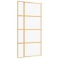 vidaXL Schiebetür Golden 102,5x205 cm ESG-Klarglas und Aluminium vidaXL Schiebetür Golden 102,5x205 cm ESG-Klarglas und Aluminium