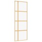 vidaXL Schiebetür Golden 76x205 cm ESG-Klarglas und Aluminium vidaXL Schiebetür Golden 76x205 cm ESG-Klarglas und Aluminium