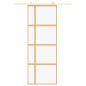 vidaXL Schiebetür Golden 76x205 cm ESG-Klarglas und Aluminium vidaXL Schiebetür Golden 76x205 cm ESG-Klarglas und Aluminium