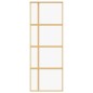vidaXL Schiebetür Golden 76x205 cm ESG-Klarglas und Aluminium vidaXL Schiebetür Golden 76x205 cm ESG-Klarglas und Aluminium