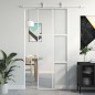 vidaXL Schiebetür Weiß 76x205 cm Hartglas und Aluminium vidaXL Schiebetür Weiß 76x205 cm Hartglas und Aluminium