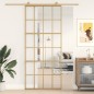 vidaXL Schiebetür Golden 90x205 cm ESG-Klarglas und Aluminium vidaXL Schiebetür Golden 90x205 cm ESG-Klarglas und Aluminium