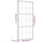 vidaXL Schiebetür Golden 90x205 cm ESG-Klarglas und Aluminium vidaXL Schiebetür Golden 90x205 cm ESG-Klarglas und Aluminium