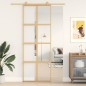 vidaXL Schiebetür Golden 76x205 cm ESG-Klarglas und Aluminium vidaXL Schiebetür Golden 76x205 cm ESG-Klarglas und Aluminium