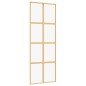 vidaXL Schiebetür Golden 76x205 cm ESG-Klarglas und Aluminium vidaXL Schiebetür Golden 76x205 cm ESG-Klarglas und Aluminium