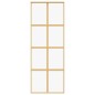 vidaXL Schiebetür Golden 76x205 cm ESG-Klarglas und Aluminium vidaXL Schiebetür Golden 76x205 cm ESG-Klarglas und Aluminium