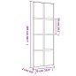 vidaXL Schiebetür Golden 76x205 cm ESG-Klarglas und Aluminium vidaXL Schiebetür Golden 76x205 cm ESG-Klarglas und Aluminium