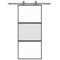 vidaXL Schiebetür Schwarz 90x205 cm Hartglas und Aluminium vidaXL Schiebetür Schwarz 90x205 cm Hartglas und Aluminium