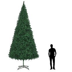 vidaXL Künstlicher Weihnachtsbaum mit Beleuchtung 500 cm Grün