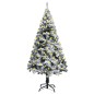 vidaXL Künstlicher Weihnachtsbaum mit Beleuchtung & Schnee Grün 150 cm vidaXL Künstlicher Weihnachtsbaum mit Beleuchtung & Schnee Grün 150 cm