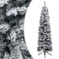 vidaXL Weihnachtsbaum Schlank mit Beleuchtung & Schnee Grün 240 cm PVC vidaXL Weihnachtsbaum Schlank mit Beleuchtung & Schnee Grün 240 cm PVC