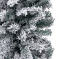 vidaXL Weihnachtsbaum Schlank mit Beleuchtung & Schnee Grün 240 cm PVC vidaXL Weihnachtsbaum Schlank mit Beleuchtung & Schnee Grün 240 cm PVC