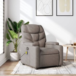 vidaXL Massagesessel Taupe Stoff