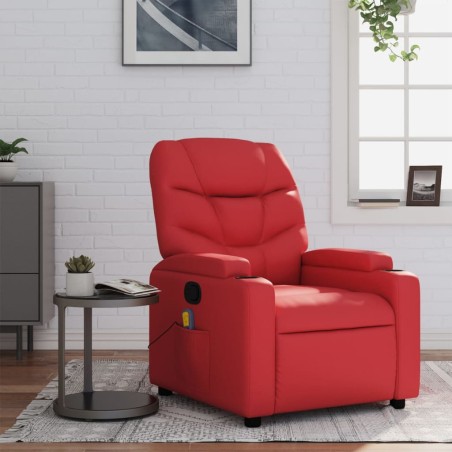 vidaXL Massagesessel Rot Kunstleder