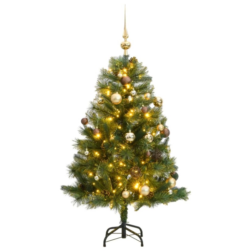 vidaXL Künstlicher Weihnachtsbaum Klappbar 150 LEDs & Kugeln 120 cm vidaXL Künstlicher Weihnachtsbaum Klappbar 150 LEDs & Kugeln 120 cm