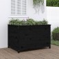 Hochbeet Schwarz 119,5x82,5x78 cm Massivholz Kiefer Hochbeet Schwarz 119,5x82,5x78 cm Massivholz Kiefer
