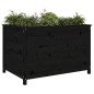 Hochbeet Schwarz 119,5x82,5x78 cm Massivholz Kiefer Hochbeet Schwarz 119,5x82,5x78 cm Massivholz Kiefer