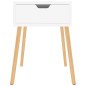 vidaXL Nachttisch Hochglanz-Weiß 40x40x56 cm Holzwerkstoff vidaXL Nachttisch Hochglanz-Weiß 40x40x56 cm Holzwerkstoff