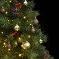 vidaXL Künstlicher Weihnachtsbaum Klappbar 150 LEDs & Kugeln 120 cm vidaXL Künstlicher Weihnachtsbaum Klappbar 150 LEDs & Kugeln 120 cm