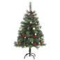 vidaXL Künstlicher Weihnachtsbaum Klappbar 150 LEDs & Kugeln 120 cm vidaXL Künstlicher Weihnachtsbaum Klappbar 150 LEDs & Kugeln 120 cm