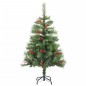 vidaXL Künstlicher Weihnachtsbaum Klappbar 150 LEDs & Kugeln 120 cm vidaXL Künstlicher Weihnachtsbaum Klappbar 150 LEDs & Kugeln 120 cm