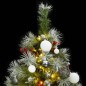 vidaXL Künstlicher Weihnachtsbaum Klappbar 150 LEDs & Kugeln 120 cm vidaXL Künstlicher Weihnachtsbaum Klappbar 150 LEDs & Kugeln 120 cm