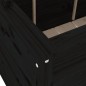 Hochbeet Schwarz 119,5x82,5x78 cm Massivholz Kiefer Hochbeet Schwarz 119,5x82,5x78 cm Massivholz Kiefer