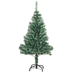 vidaXL Künstlicher Weihnachtsbaum Beschneit Grün 120 cm