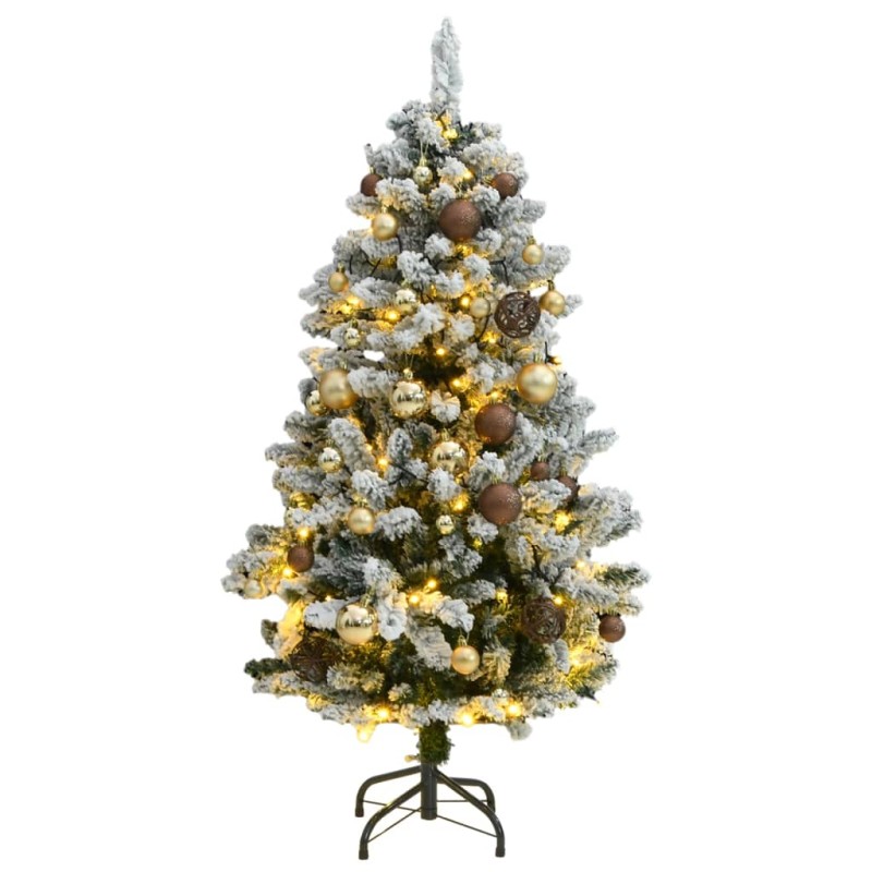 vidaXL Künstlicher Weihnachtsbaum Klappbar 150 LEDs & Kugeln 120 cm vidaXL Künstlicher Weihnachtsbaum Klappbar 150 LEDs & Kugeln 120 cm