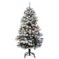 vidaXL Künstlicher Weihnachtsbaum Klappbar 150 LEDs & Kugeln 120 cm vidaXL Künstlicher Weihnachtsbaum Klappbar 150 LEDs & Kugeln 120 cm