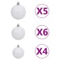 vidaXL Künstlicher Weihnachtsbaum Klappbar 150 LEDs & Kugeln 120 cm vidaXL Künstlicher Weihnachtsbaum Klappbar 150 LEDs & Kugeln 120 cm