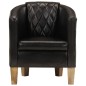 vidaXL Clubsessel Schwarz Echtleder vidaXL Clubsessel Schwarz Echtleder