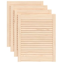 vidaXL Schranktüren Lamellen-Design 4 Stk. 61,5x49,4 cm Massivholz