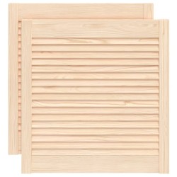 vidaXL Schranktüren Lamellen-Design 2 Stk. 61,5x59,4 cm Massivholz
