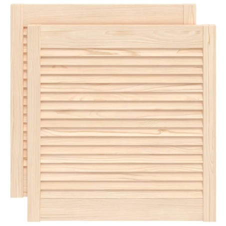 vidaXL Schranktüren Lamellen-Design 2 Stk. 61,5x59,4 cm Massivholz
