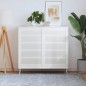 vidaXL Schranktüren Lamellen-Design 2 Stk Weiß 99,3x59,4 cm Massivholz vidaXL Schranktüren Lamellen-Design 2 Stk Weiß 99,3x59,4 cm Massivholz