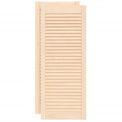 vidaXL Schranktüren Lamellen-Design 2 Stk. 99,3x39,4 cm Massivholz