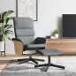 vidaXL Relaxsessel mit Fußhocker Hellgrau Stoff vidaXL Relaxsessel mit Fußhocker Hellgrau Stoff