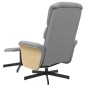 vidaXL Relaxsessel mit Fußhocker Hellgrau Stoff vidaXL Relaxsessel mit Fußhocker Hellgrau Stoff